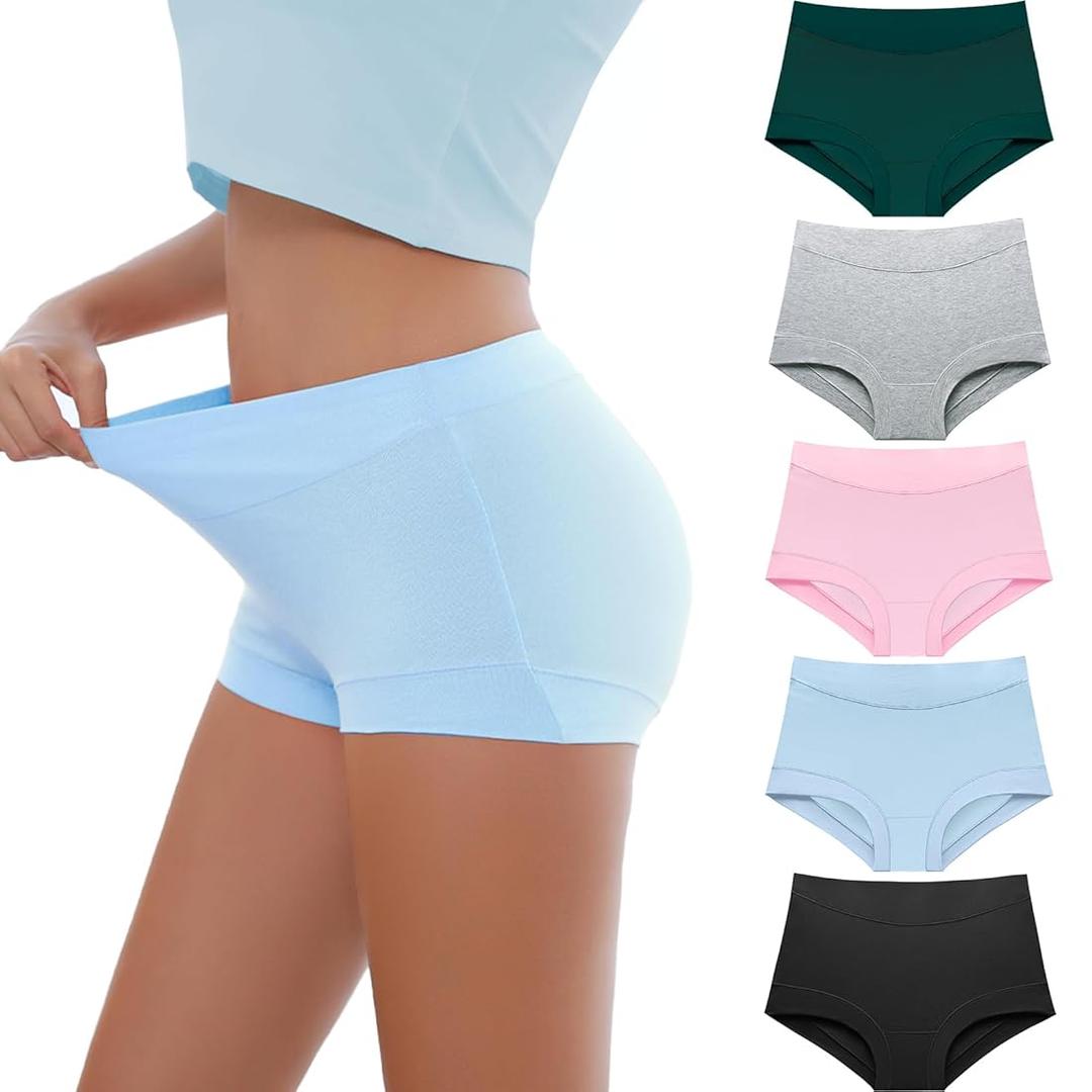 Migbean Boy Shorts Underwear for Women - Boxers for Women, Women's Cotton Underwear Boyshorts, Small