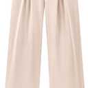 BTFBM Women High Waist Palazzo Pants Summer 2026 Casual Wide Leg Trousers Loose Work Office Business Suit Pant Pockets (Beige, M)