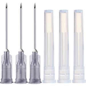 100 Pack 22Ga 1 Inch Sterile Disposable Injection Needle with Cap for Scientific and Industrial Dispensing Needl Accessories (22Ga)