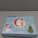 Christmas Stockings with Initials,20 Inches Large Knit Embroidered Letter Green White Christmas Stocking,Monogram Christmas Stocking for Famliy Holiday and Xmas Tree Fireplace (Letter G)