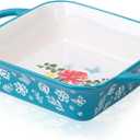Wisenvoy 8x8 Baking Pan Brownie Pan Casserole Dish Ceramic Baking Dish Square Casserole Dishes For Oven (Turquoise)