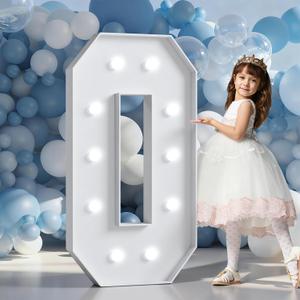 Marquee Letters 4 Feet Tall Large Light Up Letters Baby Shower Decorations Wedding Engagement White Party Decorations Prom Sign Big Cardboard Backdrop O