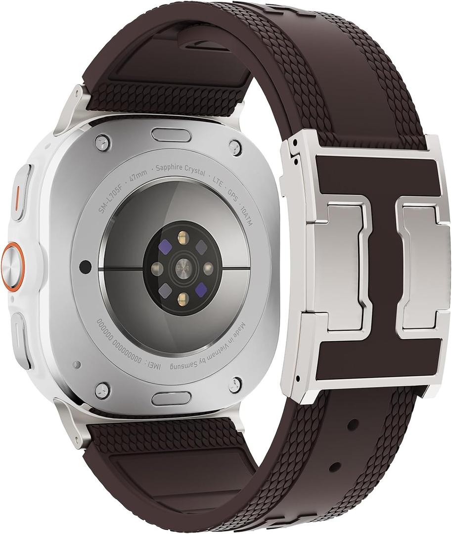 Sport Silicone Bands Compatible with Samsung Galaxy Watch Ultra Band (2025/2024) 47mm for Men Women,Soft Silicone with Magnetic Buckle Replacement Strap for Galaxy Watch Ultra