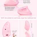 Lekvey Ergonomic Mouse, Vertical Wireless Mouse, Rechargeable 2.4 GHz USB Optical Carpal Tunnel Mice : 800/1200 / 1600 DPI, 6 Buttons, for Laptop, PC, Mac, Computer, Desktop, Notebook etc, Pink