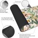 Floral Mouse Pad Stitched Edge Xl Large Mousepad 31.5" X 12" Rubber Base Non Slip Desk Mat For Laptop Pc Computer Gaming