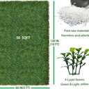 ODTORY Artificial Boxwood Roll Panels: 5FT X 10FT (50 sqft) UV-Anti Artificial Ivy Privacy Fence Wall Screen for Indoor Outdoor Green Grass Wall Decor & Ivy Fence Covering Privacy