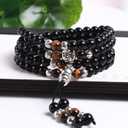 RUBYCA Buddha Metal Loose Beads Antique Tibetan Style Spacer Charm for Jewelry Making Bracelet Necklace DIY Crafts (20PCS, Silver Color)