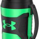 Under Armour Half Gallon Water Bottle Insulated, 64oz Insulated Water Bottle with Handle, Sports Water Jug, Fence Hook, Leak Resistant, for Baseball, Football & More (Vapor Green/Black)