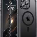 Jaroco Magnetic for iPhone 15 Pro Max Case, [Compatible with MagSafe][Military Grade Drop Protection][Heavy Duty Protection][Non-Slip][Shockproof] 2-Layer Durable Bumper Phone Case 6.7''-Black