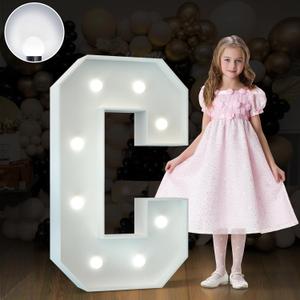 imprsv 3FT Light Up Letters, Cool White Marquee Letters for Party & Event Decor