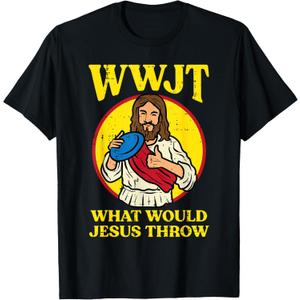 Disc Golf Wwjt What Would Jesus Throw Frisbee Men Women Kids T-Shirt, S