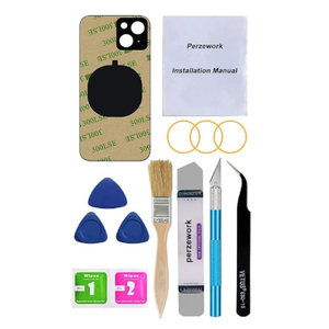 OEM Rear Back Glass Replacement Compatible with iPhone 14 Plus 6.7-inches with Repairing Tool Kit (Midnight Black)