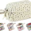 Bluboon Big Capacity Pencil Case Pencil Pouch Pen Case School Supplies Cute Pencil Box Pencil Bag for Teen Girls Boys Women Man (Black Floral 92)