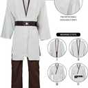 Men's Tunic Cosplay Costume Adults Outfits Halloween Robe Hooded Uniform (XL)