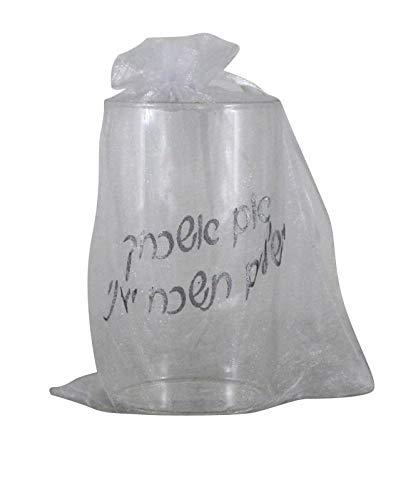 MASORET Jewish Wedding Glass for Groom 4 Inches - Chuppah Breaking Glass with If I Forget Thee O Jerusalem Inscription