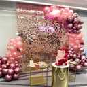 Shimmer Wall Backdrop-24 Packs Rose Gold Panels Square Sequin Backdrop for Wedding Party Photography