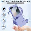 Z Flip 6 Liquid Silicone Case for Samsung Galaxy Z Flip6 5G, Slim Case for Women, Soft Gel Rubber Ultra Thin Cases Silky Touch Anti-Scratch Shockproof Protective Cover for Samsung Z Flip 6 5G (Purple)