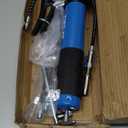 Grease Gun, 7000 PSI Heavy Duty Professional Pistol Grip Grease Gun Kit 14 OZ with Coupler, Double Grease Injector Needles, 18" & 2pc 12" Flex Hoses and Reinforced Glove