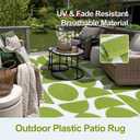 Wonnitar Outdoor Rugs 8x10 Waterproof Plastic Straw Rug, Large Outdoor Camping Rug for RV, Reversible Portable Outside Lightweight Area Rug for Backyard Balcony Beach Picnic (Green,8'x10')