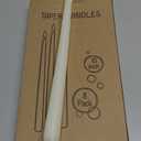 Howemon 8 Pack Ivory Taper Candles 10 Inch Tall 3/4 Inch Thick Burn 8 Hours