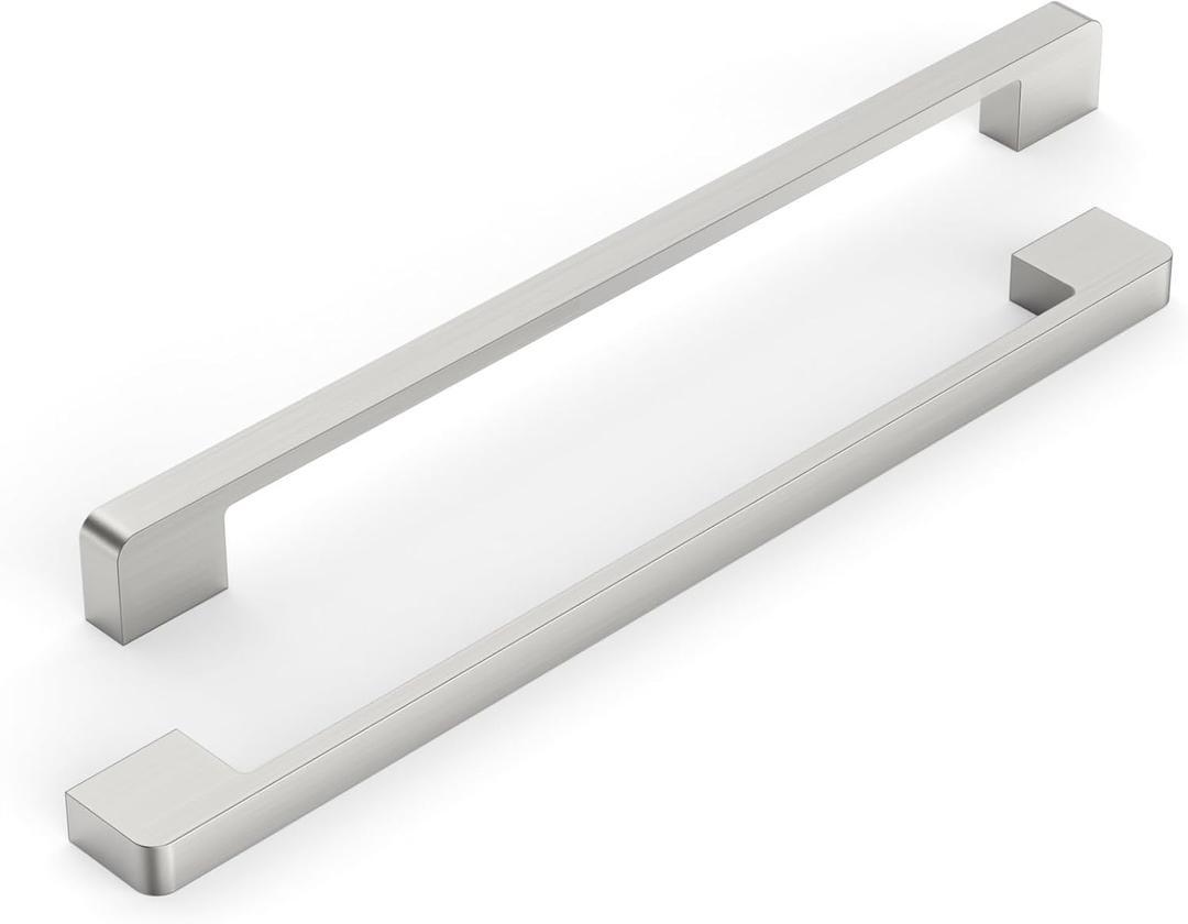10 Pack 8.8 Inch(224mm) Kitchen Cabinet Handles Brushed Satin Nickel Cabinet Pulls Kitchen Cabinet Hardware Drawer Pulls for Cupboard Wardrobe