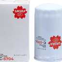 SAKURA FL2051S Oil Filter Replaces FL2124S, 57151XP, B7379, P502503, PH10890, D6128, FL-2051S Fits 2011-2024 Ford F250 F350 F450 F550 F650 F750 many Super Duty 6.7L Powerstroke Diesel Trucks (1 Pack)