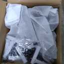 JUBEST Modern Handrail  8FT Staircase Handrails with Adjustable Wall Mount Brackets, Powder Coated Finish, Heavy-Duty Handrails for Indoor & Outdoor Use, Black