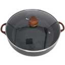 Imusa 6.9QT Madera Cera Caldero Glas Lid