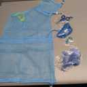 Patelai 5 Pcs Cat Bathing Bag Set Cat Grooming Bag Adjustable Pet Shower Net Muzzles Nail Clipper Tick Remover Tool Massage Brush(Blue)