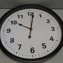 LEIKE Metal Indoor Outdoor Wall Clock 14IN Black, Retro Silent Quartz Battery Operated, Decorative for Patio, Kitchen, Living Room, Bedroom, Pool