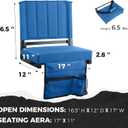 SPORT BEATS Stadium Seats with Back Support Bleacher Chairs with Back and Cushion Thick Padded Bleacher Seats Includes Shoulder Strap