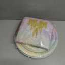 96Pcs Princess Castle Party Decorations Watercolor Pastel Rainbow Paper Plates and Napkins Gold Glitter Tableware Set Princess Plates for Girl Birthday Party Baby Shower Decoration Serve 24