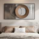 Horizontal Framed Modern Abstract Wall Art for Living Room, 40x20 Inch