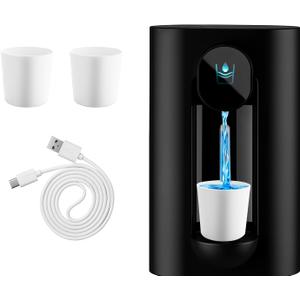 Automatic Mouthwash Dispenser 18.26oz(540ML) Touchless Electric Mouth Wash Dispensers Bathroom Accessories with 2 Magnetic Cup 3 Modes Wall Mounted Mouth Wash Dispenser for Home Kid (Black)