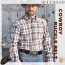 BELTROAD Western Leather Buckle Belt for Men Women Cowboy Cowgirl Country Leather Belts for Jeans Western Belts Men Christmas (Black)