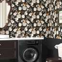 WESTICK Dark Moody Flower Wallpaper 17.5"x100" Self Adhesive Waterproof for Bedroom Cabinets Walls Vintage Botanical Wallpaper