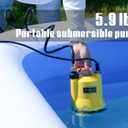 1/6HP Portable Utility Pump Submersible Small Backup Sump Pump Draining Tool to Remove Water from Flooding House Basement Pool Tankless Heater Flushing Pump with 10-Foot Cord SUB 1100