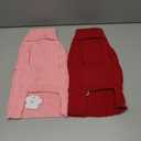 2 Pack Dog Sweaters for Small Dogs Winter Turtleneck Pullover Cable Knit Fleece Stretch Puppy Doggie Chihuahua Toy Poodle Yorkie Pomeranian Boy Girl Pet Clothes (S, Pink & Red)