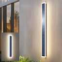 Solar Wall Lights Outdoor Waterproof, 10W LED Wall Lighting Fixture Mounted Acrylic Lampshade 60cm Long IP65 Waterproof Wall Lamps for Porch Patio Front Door Entryway (Linear)