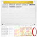 240 Colors Nail Display Board, Nail Color Display Acrylic Nails Sample Displays Acrylic with Fake Nails for Color Displays, DIY Colors Swatches and Professional Salon Decoration-White