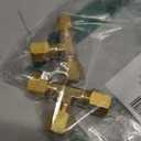 Legines Brass Compression Fitting, Tee Union, 3 Ways Connector, 1/4" Tube OD, Pack of 2 (0.25 Inch)