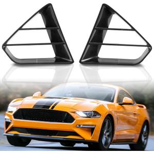HAKA TOUGH Front Upper Grille Inserts for Ford Mustang GT 2018-2023, Modified Radiator Grille Insert Accessories, Replace P/N #JR3B-8200-AB, Black, Left & Right, 2PCS