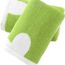 sense gnosis Green Hand Towel Heart Pattern Super Soft 100% Cotton Absorbent Quick Dry Hand Towel for Bathroom Decor 13 x 29 Inch, 2 Pack