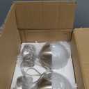 Mccokaige 6 Inch Nickel 2 Pack Mid Century Modern Pendant Light Pendants for Kitchen Island Frosted Milky White Glass Globe Height-Adjustable Modern Hanging Globe Pendant Light for Bedroom (Bulb Incl)