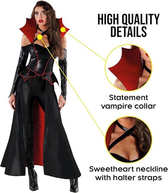 Morph Women's Adult Vampire Bodysuit Vampiress Costume For Woman M