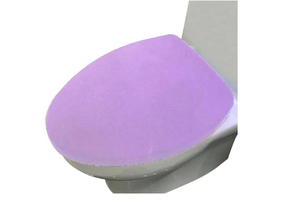 Collection 100% Cotton Tufted Bath Rug, Toilet Lid Cover-Purple