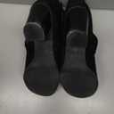 Rilista Ankle Boots for Women Chunky Block Heel Side Zipper Pointd Toe Suede Fall Winter Bootie Shoes (9.5, Black)