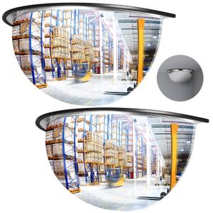 Kanayu 2 Pcs Corner Mirror Blindspot for Wall 18" Diameter Acrylic Safety Security Half Dome Mirror Corner Mirror Convex Mirror Indoor for Ceiling Driveway Outdoor Hallway Warehouse Office Side View Kanayu 2 Pcs Corner Mirror Blindspot for Wall 18" Diameter Acrylic Safety Security Half Dome Mirror Corner Mirror Convex Mirror Indoor for Ceiling Driveway Outdoor Hallway Warehouse Office Side View