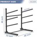 WALMANN Garage Kayak Rack, Heavy-Duty Metal Kayak Storage Rack Adjustable Freestanding Kayak Stand