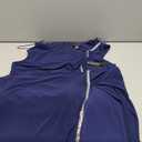 R&M Richards Long Dress with Asymmetrical Neckline Rhinestone Trim & Front Slit (18, Twilight)